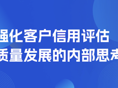 优秀部门论坛栏目｜关于强化客户信用评估、推动高质量发展的内部思考
